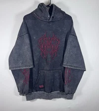 Y2K Grunge Demon Hoodie Washed Pullover MaxMoeFoe Very Cool Cold Ones XL REAL