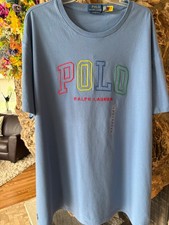 NWT Polo Ralph Lauren Blue Embroidered POLO LOGO Short Sleeve T Shirt Sz XXL