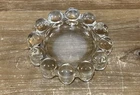 Vintage Anchor Hocking Boopie Bubble Glass Ashtray Clear Trinket Dish 5” MCM