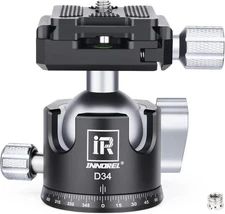 D34 34mm Low Profile Tripod Ball Head Professional All Metal CNC Panoramic Came