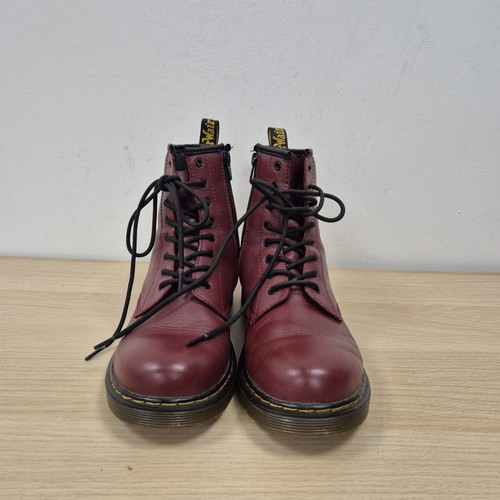 Botines Dr Martens 1460 Y Rojo Cereza Cuero Suave Cremallera Talla UK 5 EU 38 Para Mujer - Imagen 2 de 9