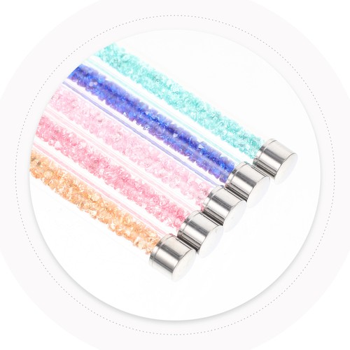 Juego de 5 pinceles de arte para uñas mango de metal diseño bolígrafos de manicura - Imagen 7 de 12
