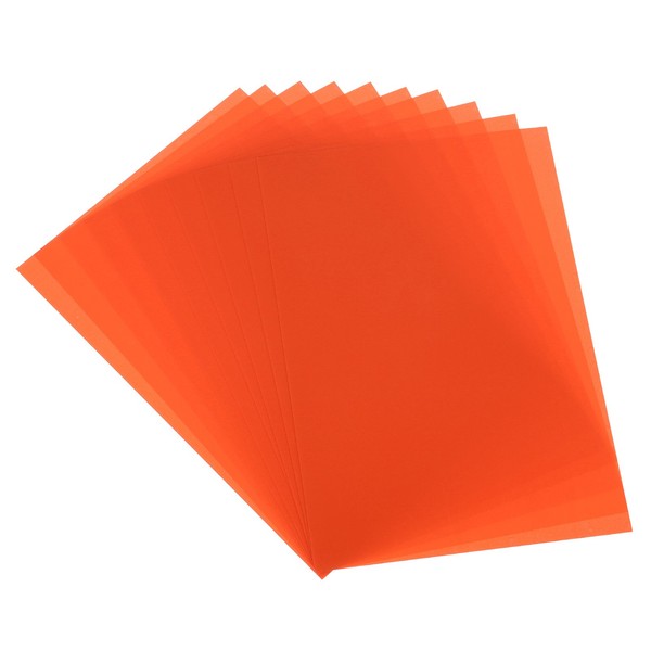 "10X SchrumpffolienbläTter 8X12\" FüR Diy-Bastelprojekte, Orange"-image