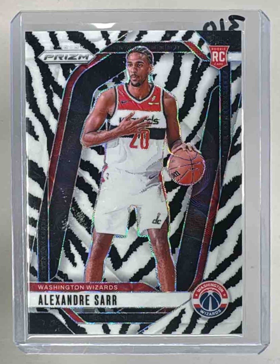 Alexandre Sarr 2024 Panini Prizm #264 White Tiger Stripe Rookie RC