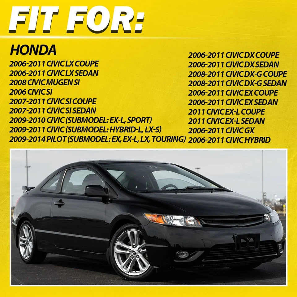 1/2 JUEGO 72180SNAA11ZF manija de puerta exterior delantera izquierda negra para Honda Civic 2006-11 Foto 2 de 4