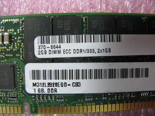 Sun V20Z X9252A 370-6644 2GB mem kit ,(2 * 1GB ) Samsung - Picture 3 of 3