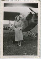 PHOTO ANCIENNE - AVION ANSALDO (?) HÉLICE FEMME - PLANE HELIX - Vintage Snapshot