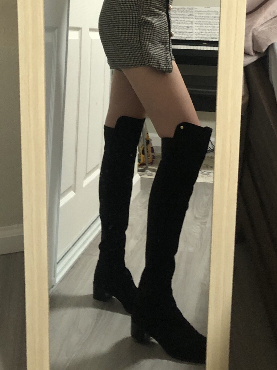 （送料込）Stuart Weitzman CITY BLOCK ニーハイブーツ NEW STUART WEITZMAN City Block Over-The-Knee Leather Boots