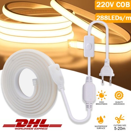 5-20m COB LED Streifen Stripe Band Lichtschlauch Leiste Kette Außen Beleuchtung - Bild 2 von 26