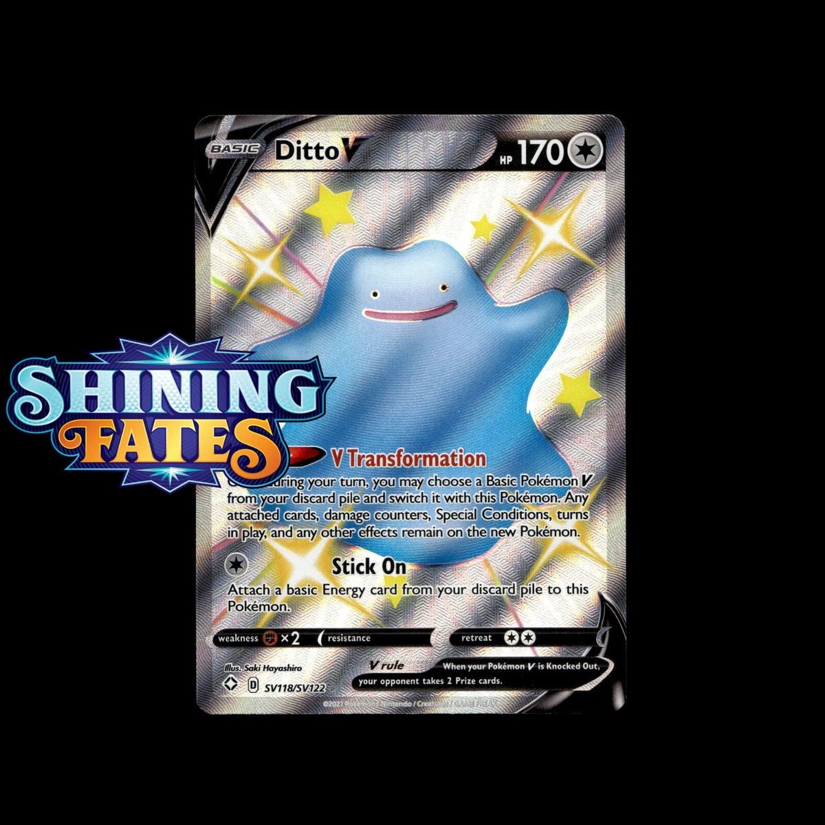ditto v pokemon card price Ditto V SV118/SV122 Shining Fates: Shiny Vault for sale