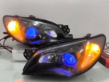 Subaru Impreza WRX Rev9 GDB GG 2006-2008 HALOGEN BLACK BLUE EYE Headlights Lamp
