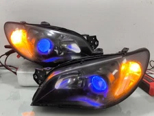 Subaru Impreza WRX Rev9 GDB GG 2006-2008 HALOGEN BLACK BLUE EYE Headlights Lamp