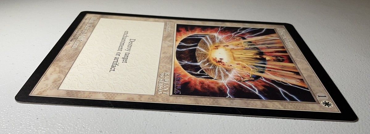 MTG Magic The Gathering Disenchant Oversized 6x9 Card Arena League Radiant  '98