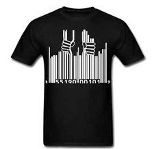 Barcode break free revolution anarchy protest Tee  t-shirt