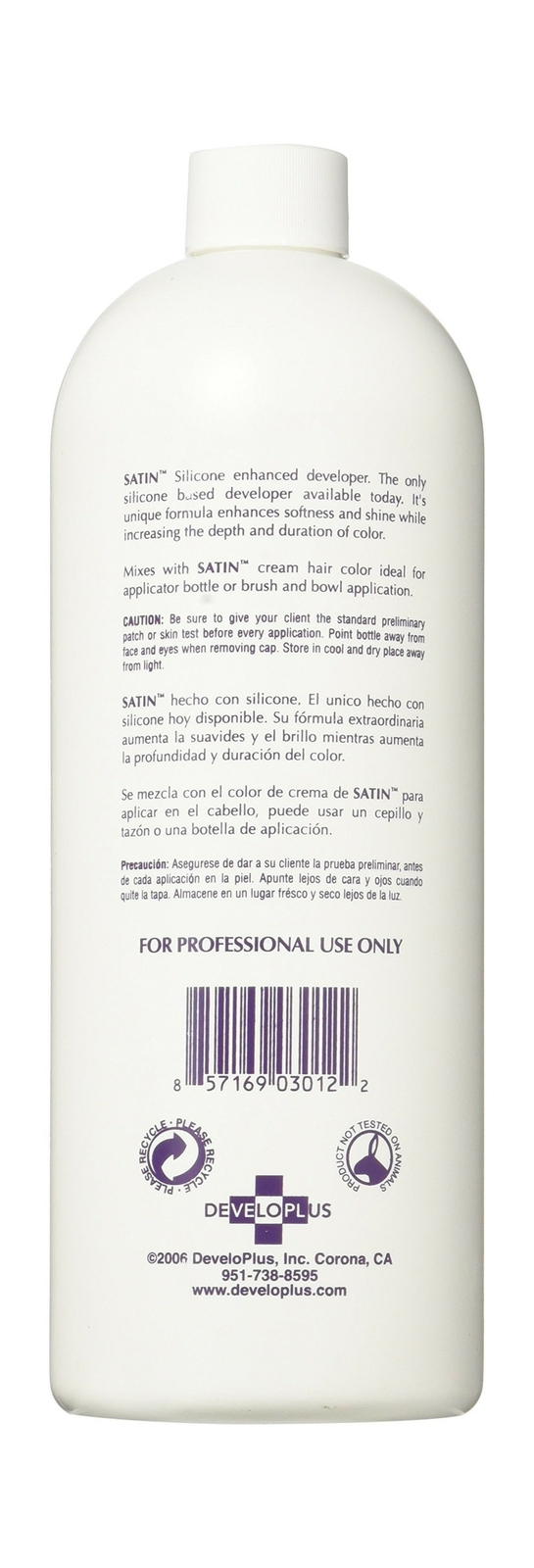 SATIN Oxide Developer Cover Grey Silicone Enhanced Ultra Vivid Colors Hair 32 Oz