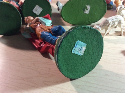 Vintage Paper Mache Nativity Hand Painted in Italy Jesus Mary Joseph Shepherd - Picture 13 of 16