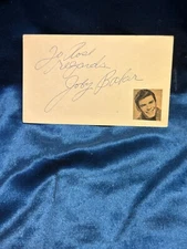 👀 Joby Baker "Gidget" , "Girl Happy" Signed Autograph 3x5 Index Card 👀