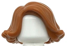 Lego New Dark Orange Minifigure Hair Female Short Swept Sideways