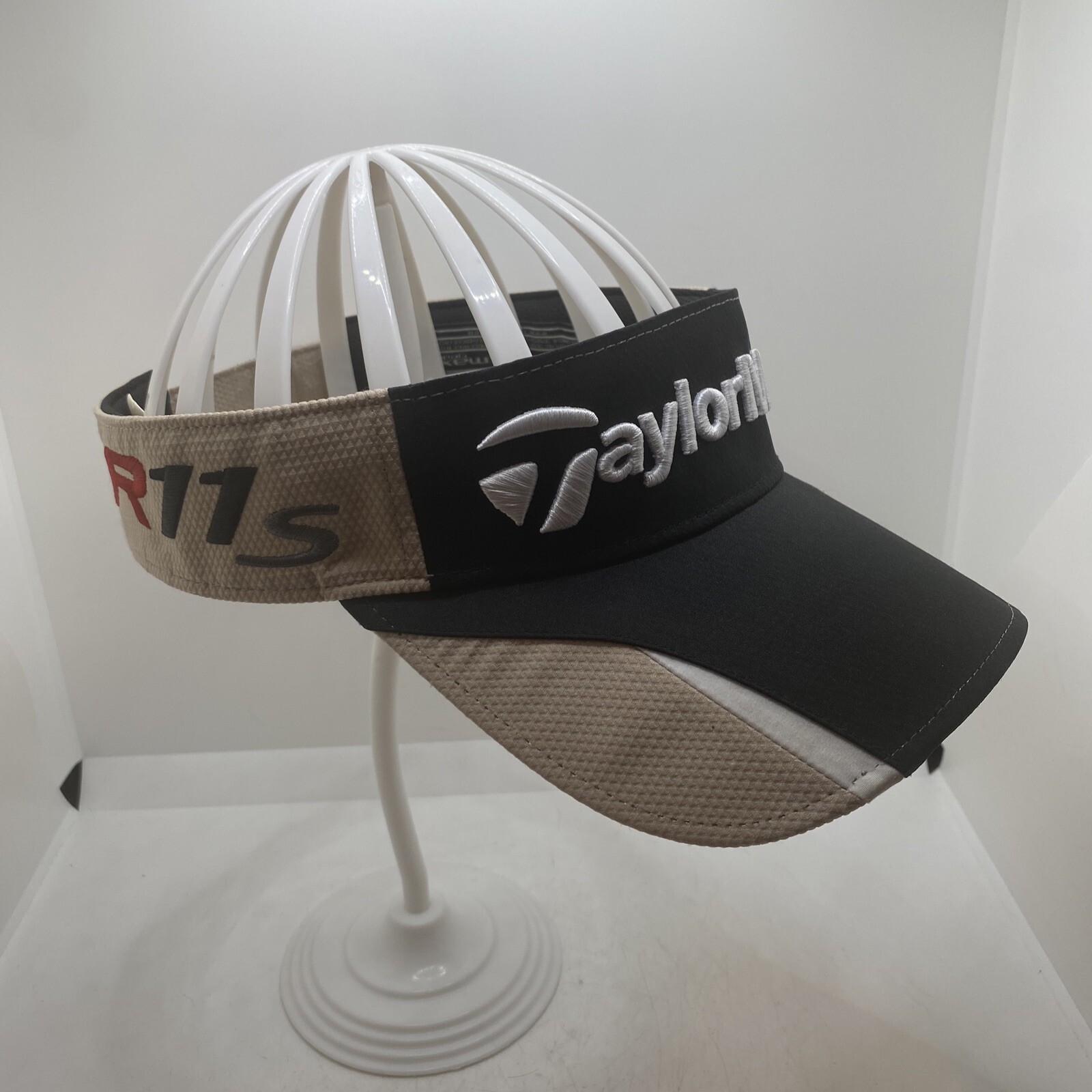 TaylorMade "RBZ" "R11S" Black And Beige Adjustable Visor Excellent Condition image 6