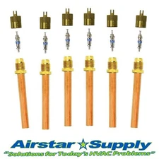1/4" M. Access Fitting with 3/8" Copper Tube  C&D Valve CD3606  Pack of (6)