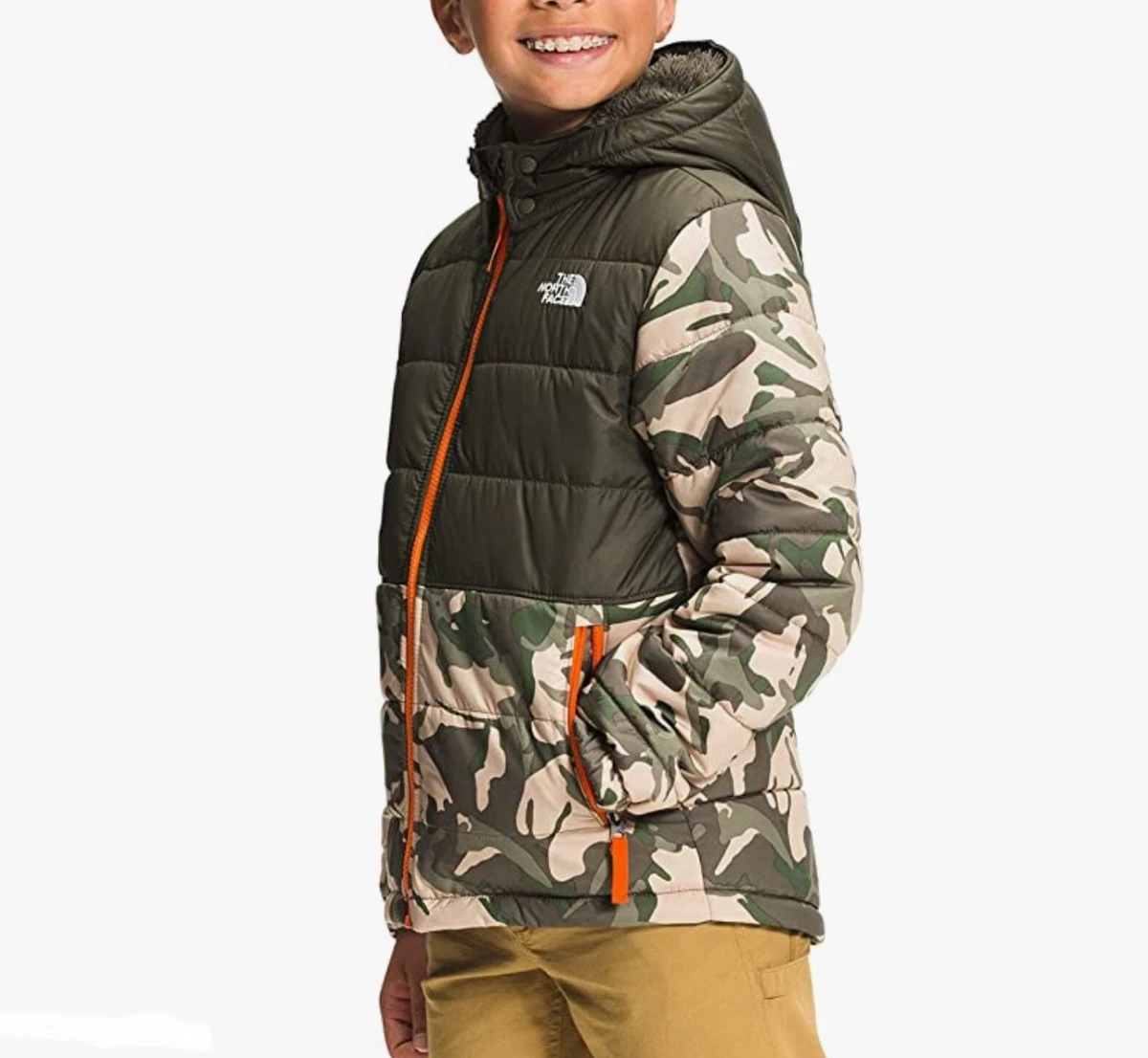 The North Face Big Boys 2 In 1 Reversible Mount Chimbo Full Zip Hooded Jacket L