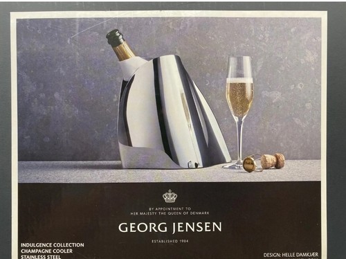 Georg Jensen Indulgence Stainless Steel Polished Champagne / Wine Cooler NEW