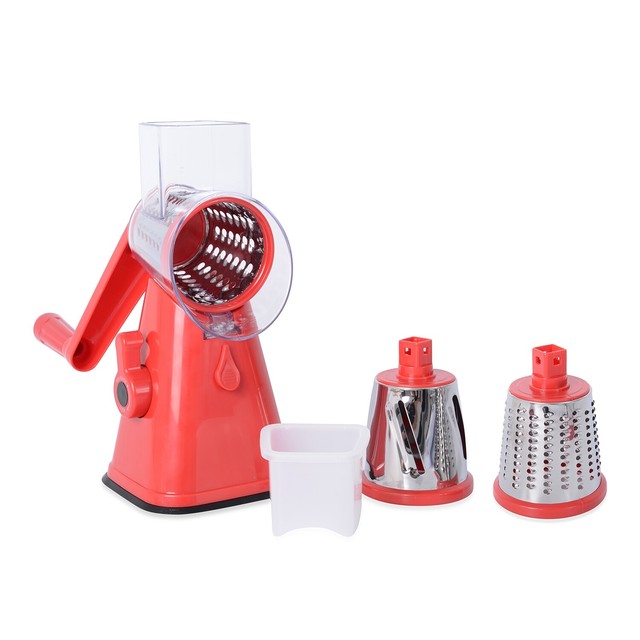 Kitchen Master All In One Rotary Grater Slicer Meat Mincer 2 In