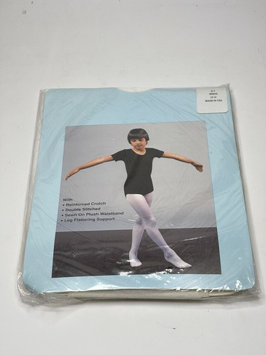Girls Tights White 12-14 Made In USA K-3 Dance Ballet Theater - 第 22/24 張圖片