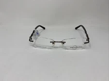 NATURALLY RIMLESS EYEWEAR NR351 BROWN BLACK 51/17/135 EYEGLASSES !K19