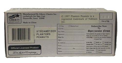 (1) 1:43 Die Cast Liberty Classics #81009 1927 FORD Model A Planters Peanuts - Picture 7 of 8