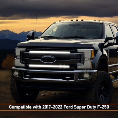 2x For 2017-2022 Ford Super Duty F-250 37'' LED DRL Front Grill Accent Bar Light