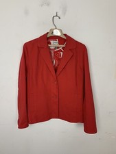 Chicos Womens Blazer 2 Sz Large Red Valentines Day Holiday Office Career Classic