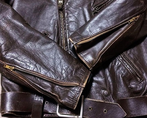60's Brooks Double Riders Jacket Brown TALON Zipper Vintage F/S from Japan - Picture 5 of 9