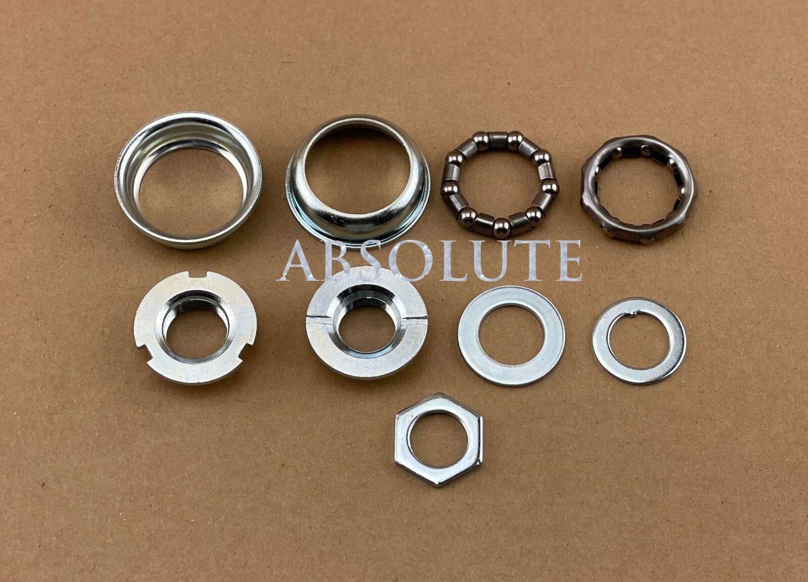 Chrome 1/piece Crank Bottom Bracket Set  5/16 X 9 24tpi.