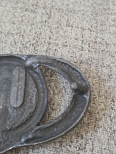 Ginnie Johansen Vintage Belt Buckle Black Stone Western Retro Accessory - Picture 5 of 8