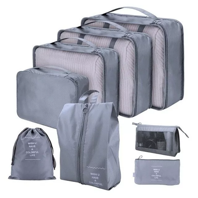 Sacs de voyage étanches, valise à bagages, sac rangement de vêtements 8PCS