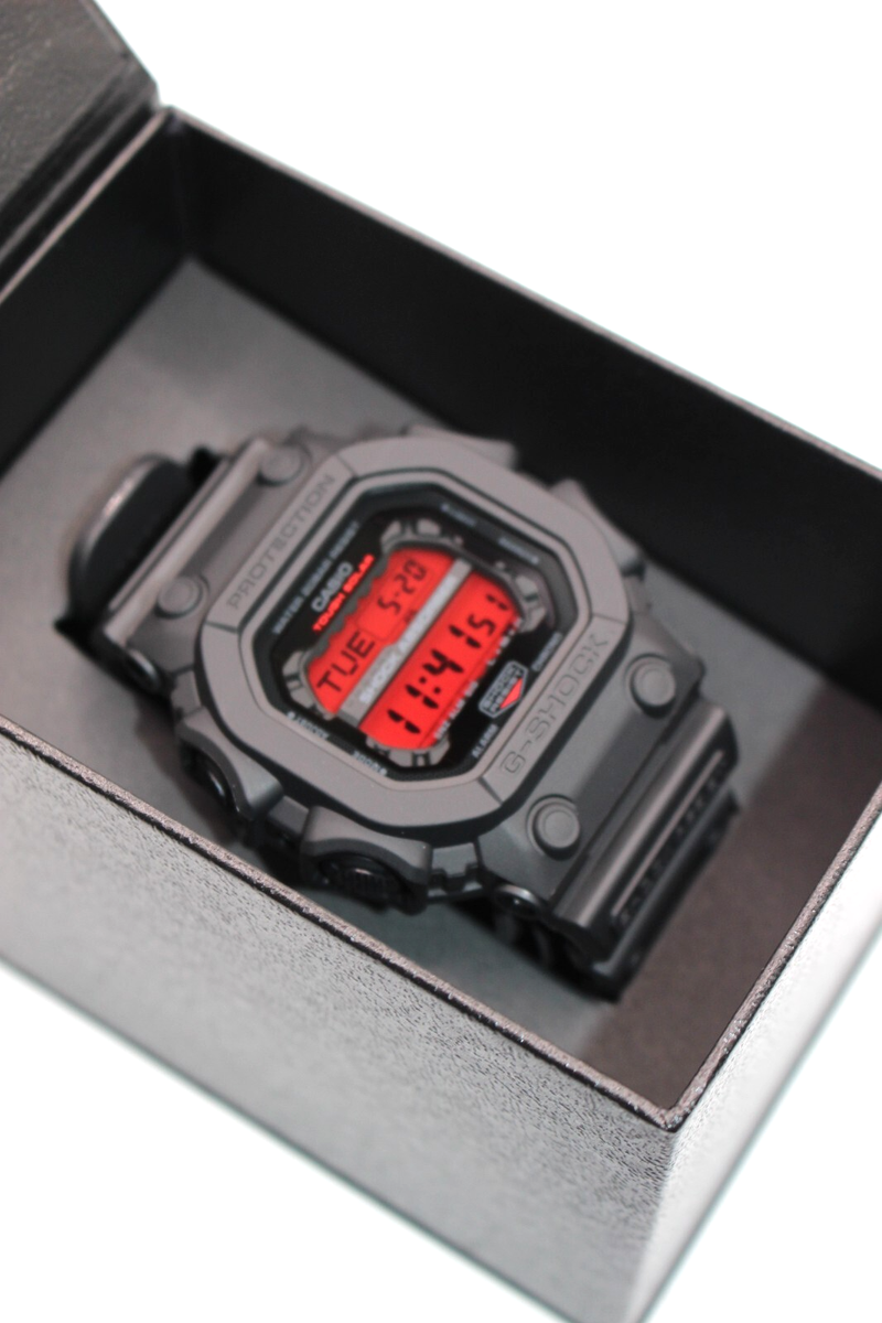 CASIO G-SHOCK GX-56BBR-1JF BLACK AND BOLD RED Dial Square Gift Men