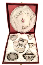 Miniature Tea Set Multicolor Roses #T3069 Porcelain NWOT Ace Gift Collection