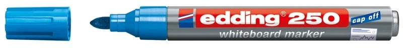 EDDING 250 WHITEBOARDMARKER WHITEBOARD-MARKER HELLBLAU NEU