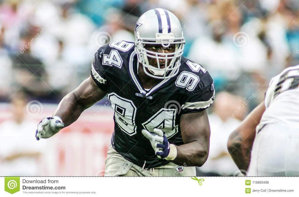 Camiseta DeMarcus Ware Dallas Cowboys 2005 ROOKIE auténtica modelo de juego Reebok azul Foto 4 de 4