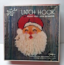 Christmas Latch Hook "Santa" Holiday Wall Door Decor NK-40010 14'' x 20'' Sealed