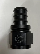 P498 -16 AN 0° Straight Push-On Hose End fittings Push Lock Aluminum Black 1” ID