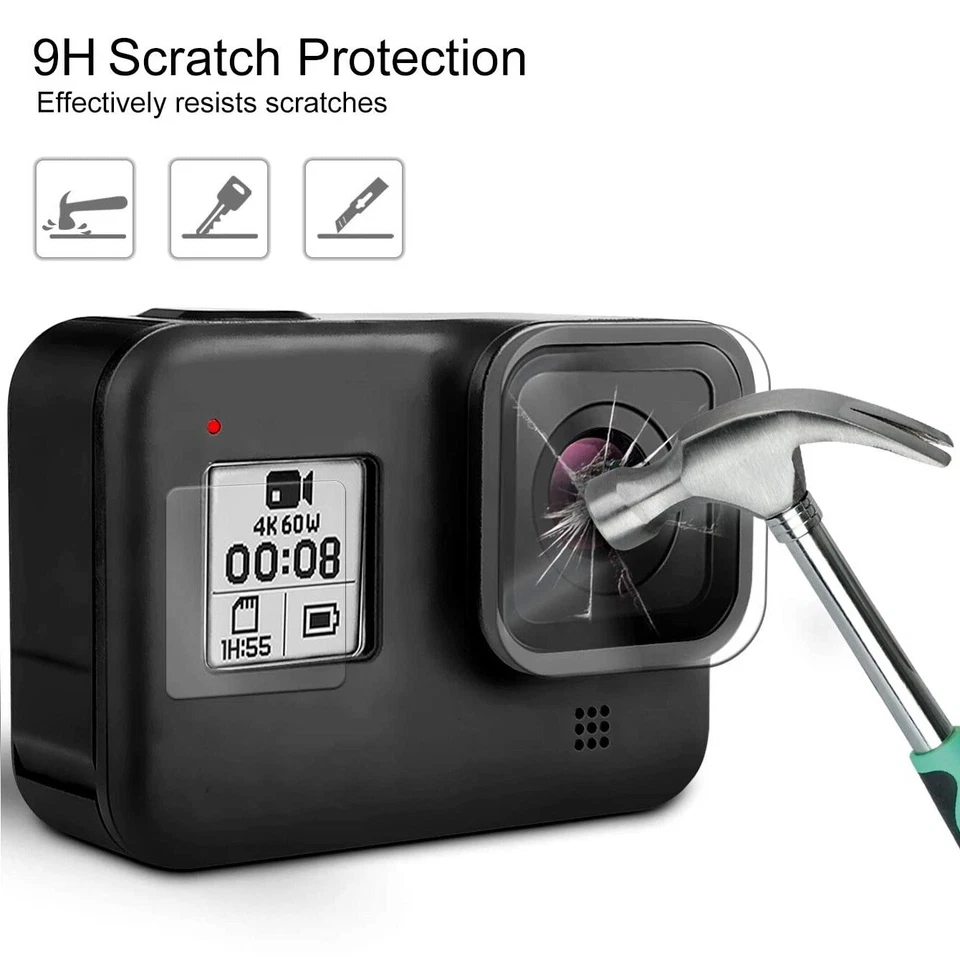 Premium Tempered Glass Screen Protector for GoPro Hero 8 (6 Pack) - Image 3 of 4