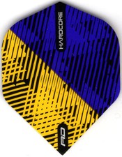 HARDCORE GOLD AND PURPLE Dart Flights: 3 per set