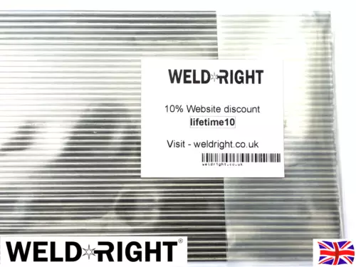 Weld Right® 50x Stainless Steel ER316L SS Tig Filler Welding Rods - 1.6mm - Picture 2 of 3