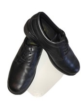 NUNN BUSH MENS BK CASUAL COMFORT GEL WORK SHOES SZ 8M LEATHER UPPER