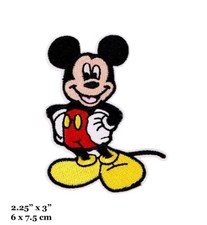 Mickey Mouse Cartoon Character Figure Pose Embroidered Iron On Patch