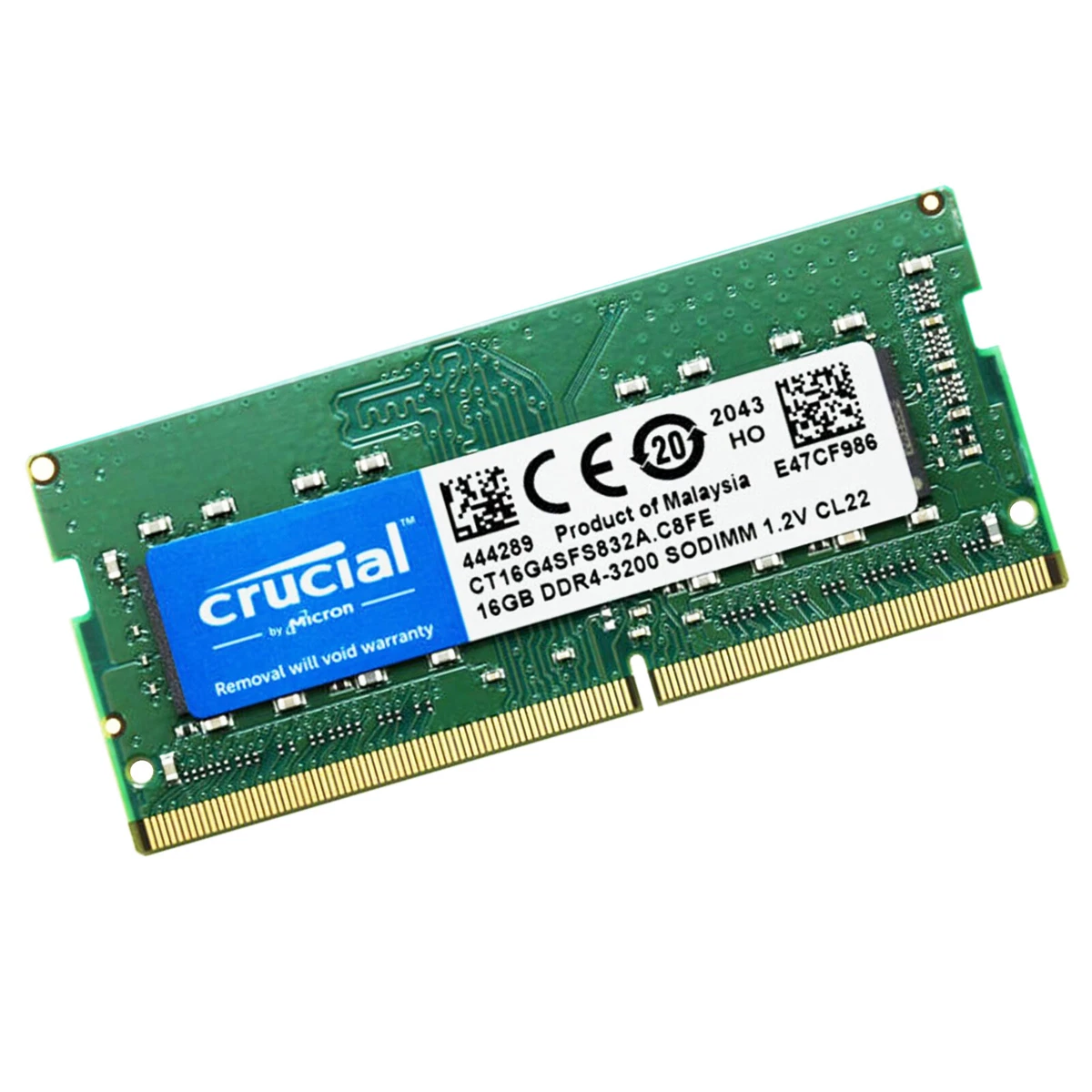 Crucial 16GB SODIMM Memory RAM CT16G4SFS832A DDR4 3200MHz PC4-25600 Laptop  1Rx8 649528822895