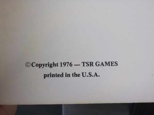 G331 TSR Dungeons & Dragons - Swords & Spells Miniatures Rules 1ST PRINTING 1976 - Picture 9 of 10