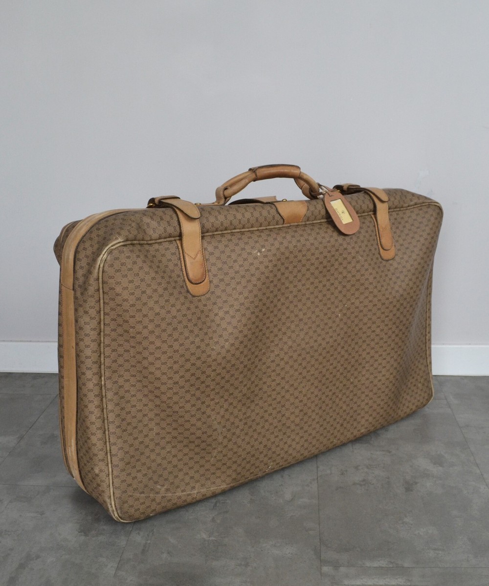 80s 90s Vintage GUCCI Luggage Bag Monogram GG Logo Suitcase 80s 90s Vintage GUCCI Luggage Bag Monogram GG Logo Suitcase